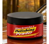 Removedor de arañazos para coche, polvo de cuidado de grietas de ventanas de 30 g con esponja, removedor de arañazos automático para coches, para espejos, parabrisas, mantenimiento, restauración y