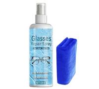 Removedor de arañazos para gafas, kit de spray limpiador de pulido de lentes, solución de reparación antiarañazos con toalla de microfibra, líquido restaurador óptico de gafas, para gafas, gafas de