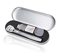 Removedor de callos Callo del pie Set de afeitadora, Juego de herramientas de pedicura para archivos de pie de acero inoxidable para eliminación de piel muerta(Plata)