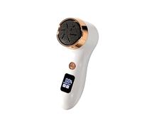 Removedor de callos de pantalla digital, herramienta eléctrica para el cuidado de los pies, 2 cabezales de lijado, diseño portátil con cabezal de molienda desmontable, estropajo eléctrico