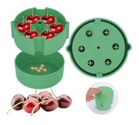 Removedor de cerezas de cereza, removedor de pozos de cereza de 6 agujeros, herramienta de cerezas rápida y sin esfuerzo para hacer frutas, mermelada, azufaifo, uva, interior, camping, picnic