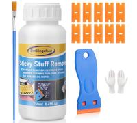 Removedor de cosas adhesivas, 250 ml, removedor de goma de mascar, limpiador de muebles, eliminación de marcas de talón y desengrasante, herramienta raspadora solvente para eliminar manchas de