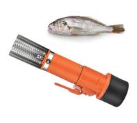 Removedor de Escamas de Pescado eléctrico inalámbrico, Potente Herramienta de descalcificación Limpiador de Escamas de Pescado con Cubierta Protectora de Acero Inoxidable,2600 mAh(Orange)
