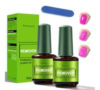 Removedor de Esmalte Semipermanente 2 Piezas,Eliminador de Uñas de Gel Rápido y Seguro,Quitar Esmalte Permanente Soak Off en Casa sin Dañar las Uñas