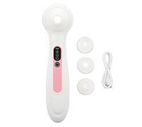 Removedor de Espinillas Al Vacío Eléctrico, LED 3 Modo 60KPa Succión Limpiador de Poros Faciales Suave Herramienta de Limpieza Profunda Visualizada(Blanco)