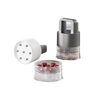 Removedor de frutas de cocina con partes separadas y base a prueba de derrames para una acción ordenada a granel negro destoner