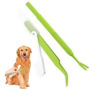 Removedor de garrapatas para humanos, removedor de garrapatas para gatos, 2 piezas, kit de removedor de garrapatas para cachorros, con herramienta ligera para eliminar garrapatas de animales, pinzas