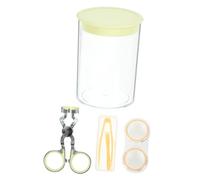 Removedor de Lentes de Contacto Reutilizable 1 Juego ABS Amarillo | Aplicador Pequeño para Contactos, Extracción E Inserción Sencilla, Set Portátil para Uso Diario