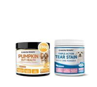 Removedor de Manchas de lágrimas para Perros + Calabaza para Perros - Polvo de Calabaza para Perro