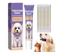 Removedor de manchas de lágrimas para perros | Pasta de manchas de ojos de mascotas | 20 g de pasta de manchas de lágrimas de mascotas, pasta de manchas de lágrimas, removedor natural de manchas