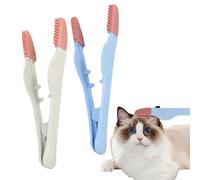 Removedor de mocos de ojos de perro, removedor de manchas de lágrimas, peine de dientes finos para perros, cepillo multiusos de limpieza de ojos de perro, cepillo de limpieza ergonómico para gatos