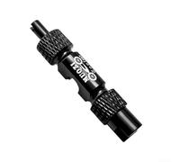 Removedor de núcleo de válvula de aleación de aluminio con diseño de agarre de factor humano para una extracción fiable del núcleo durante el mantenimiento y la configuración de la bicicleta (negro)