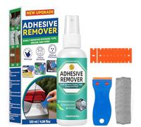 Removedor de pegamento potente, removedor adhesivo sin peligro para todas las superficies, elimina pegatinas, etiquetas, residuos de pegamento y cinta adhesiva (120ml)