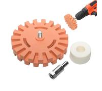 Removedor De Pegatinas Adhesivas - Rueda De Taladro Para Quitar Calcomanías De Automóviles | Herramienta De Disco De Goma Para Reparaciones De Automóviles, Limpieza De Rayas Y Pegatinas, Equipo Profes