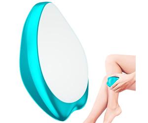 Removedor de Pelo de Cristal, Removedor de Vello de Cristal Indoloro, Removedor Mágico de Vello para Mujeres y Hombres, Herramienta Removedora de Pelo y Exfoliación (Azul)
