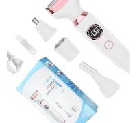 Removedor de pelo para mujer, cabeza redondeada, pantalla táctil suave de distancia táctil, indicadores LED de batería de afeitado rápido, función de carga tipo C para mayor comodidad, carga tipo C