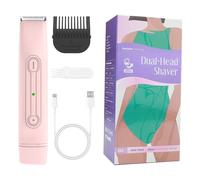 Removedor de pelo recargable para mujer, afeitadora de doble hoja para uso húmedo y seco, dispositivo de afeitado eléctrico para eliminar el cuerpo completo