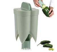 Removedor de semillas de pimienta, herramienta de extracción de semillas de pimienta, herramienta 2 en 1 para frutas y verduras, herramientas de núcleo rápido y cuevas para cocina, hogar, familia