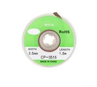 Removedor de soldadura de trenzado desoldador de 1,5 m, flujo de alambre de cobre para tira de absorción de estaño para reparación de PCB y desoldadura electrónica, High The(CP-3515)