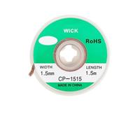 Removedor de soldadura de trenzado desoldador para reparación electrónica, mecha de cobre de 1,5 m con alta absorción de estaño, bajo flujo resistente a la oxidación para herramientas de desoldadura