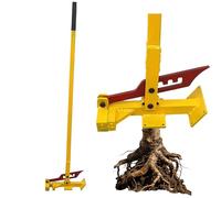 Removedor de tocones resistente, herramienta de elevación de raíces de árbol con mango ajustable, extractor de estacas de nieve, para plantar y desarraigar malas hierbas