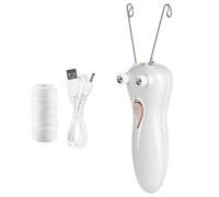 Removedor de vello facial, depiladora de hilo de algodón recargable, dispositivo de depilación eléctrica, con batería de 1200 mAh, máquina de belleza portátil