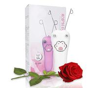 Removedor de vello facial para mujeres, depiladoras faciales USB con hilo de algodón, dispositivo de depilación delicado facial eléctrico(Rosado)