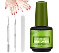 Removedor Esmalte Semipermanente, Removedor Esmalte Permanente, Quitaesmalte Gel con Empujador de Cutícula y Lima de Uñas, Quitar Uñas Semipermanentes, Gel Nail Polish Remover, Permanentes para Uñas