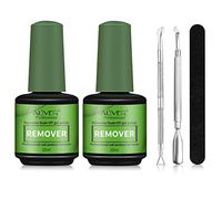 Removedor Quita Esmalte Semipermanente para Uñas 2 Piezas,Remover Quitaesmalte para Quitar el Esmalte de Uñas Rápido Y Fácil,quitar Suavemente sin Lastimar,con Lima de Uñas y Rascador de Esmalte