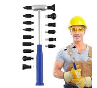 Remover Hammer, Automotive Damage Set, Lightweight Metal with 15 Heads, Manual Dent Removal Tool, Universal Accessory with Multi-Tip Design, Motorcycle Repair for Garage