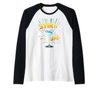 ¡Remover! It Up - Diseño de Bebida de Copa de cóctel de Camiseta Manga Raglan