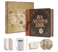 Remowith Kit Creación de Álbumes Recortados, 25,5 x 25,5 cm Suministros para Álbum de Fotos DIY, Papel Kraft con 40 Hojas y 80 Páginas, Regalo Creativo para Aniversarios, Bodas, Cumpleaños