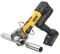 REMS AkkuPress E 22 V ACC BASIC-PACK L-BOXX - Prensa radial con batería (con desagüe forzado, diámetro 10-108 mm, rotación de 360°, engranaje planetario robusto, con luz de trabajo LED) 576 x 12 R30J