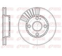 REMSA 2x Disco de Freno Delantero Ø234.6 MM Ventilado para Mazda Demio Dw 1.3