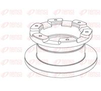 REMSA 2x Disco Freno Trasero Ø306 MM Completo para Iveco Daily III Caja / Kombi
