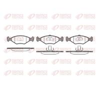 REMSA Juego de pastillas de freno Delantero con accesorios con muelle 0281.40 Juego de pastillas de freno Compatible con FIAT PALIO 178BX PALIO Weekend 178DX Siena 178, 172