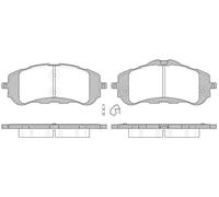 REMSA Juego de pastillas de freno Delantero con accesorios con muelle 1559.00 Juego de pastillas de freno Compatible con OPEL Combo E Furgoneta/Familiar X19, K9 Astra L Hatchback C02, PEUGEOT