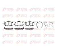 REMSA Juego de pastillas de freno Delantero con contacto avisador de desgaste con accesorios 1194.02 Juego de pastillas de freno Compatible con HYUNDAI ELANTRA XD ELANTRA Sedán XD