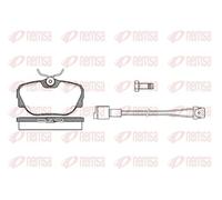 REMSA Juego de pastillas de freno Delantero con contacto avisador de desgaste con accesorios con muelle 0296.02 Juego de pastillas de freno Compatible con BMW 3 Sedán E46 3 Touring E46 3 Coupé E46