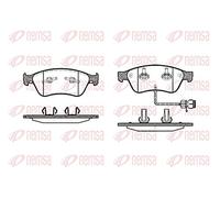 REMSA Juego de pastillas de freno Delantero con contacto avisador de desgaste con accesorios con muelle 1056.12 Juego de pastillas de freno Compatible con AUDI A6 C6 Avant 4F5 A6 C6 Sedán 4F2, VW