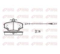 REMSA Juego de pastillas de freno Delantero con contacto avisador de desgaste con accesorios con muelle 0141.30 Juego de pastillas de freno Compatible con RENAULT Clio II Hatchback BB, CB