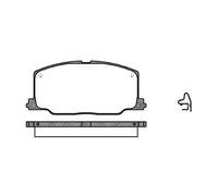 REMSA Juego de pastillas de freno Delantero con contacto avisador de desgaste con accesorios con muelle 0268.04 Juego de pastillas de freno Compatible con TOYOTA STARLET EP91 CELICA Coupé AT18, ST18
