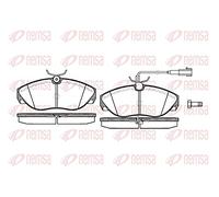 REMSA Juego de pastillas de freno Delantero con contacto avisador de desgaste con accesorios con muelle 0486.11 Juego de pastillas de freno Compatible con FIAT DUCATO Caja/Chasis 244, CITROËN