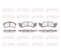 REMSA Juego de pastillas de freno Delantero con contacto avisador de desgaste con muelle 0537.02 Juego de pastillas de freno Compatible con CHEVROLET CAMARO, PONTIAC Firebird IV Coupé, CADILLAC