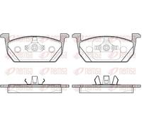 REMSA Juego de pastillas de freno Delantero con muelle 1710.00 Juego de pastillas de freno Compatible con SEAT Leon ST 5F8, VW Polo VI AW1, BZ1, AE1 T-Cross C11
