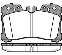 REMSA Juego de pastillas de freno Delantero preparado para indicador de desgaste 1320.00 Juego de pastillas de freno Compatible con HYUNDAI ix35 LM, EL, ELH, LEXUS LS UVF4, USF4