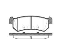 REMSA Juego de pastillas de freno Trasero con accesorios 1048.00 Juego de pastillas de freno Compatible con CHEVROLET NUBIRA Ranchera familiar, DAEWOO LACETTI Fastback KLAN