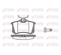 REMSA Juego de pastillas de freno Trasero con accesorios con muelle 0263.05 Juego de pastillas de freno Compatible con VW Polo V Hatchback 6R1, 6C1, PEUGEOT 208 I Hatchback CA, CC 2008 I A94, CU
