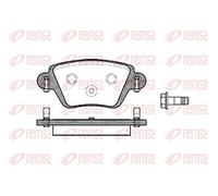 REMSA Juego de pastillas de freno Trasero con accesorios con muelle 0777.10 Juego de pastillas de freno Compatible con FORD Mondeo Mk3 Familiar BWY MONDEO III B5Y MONDEO III Sedán B4Y, JAGUAR