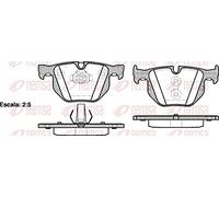 REMSA Juego de pastillas de freno Trasero preparado para indicador de desgaste con accesorios con muelle 0381.61 Juego de pastillas de freno Compatible con BMW X5 E70 X5 F15, F85 X6 F16, F86